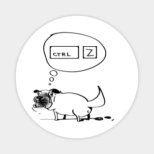 Ctrl-Z-Pug Magnet